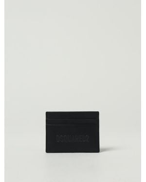 DSquared² Compact Leather Card Holder With Multiple Card Slots - White