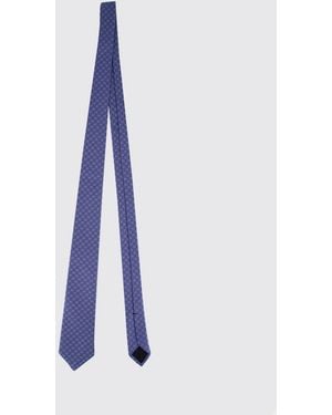 Gucci Krawatte Aus Reiner Bio-Seide Mit Durchgehendem Gg-Monogramm-Muster - Blau