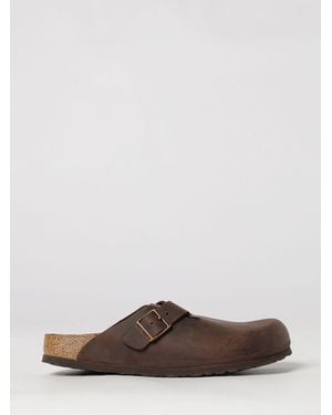 Birkenstock Boston Mules Aus Geöltem Leder Mit Verstellbarem Riemen - Braun