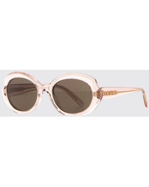 Loewe Acetate Cat-Eye Sunglasses With Lettering Logo - Pink