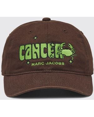 Marc Jacobs Cancer Cotton Baseball Cap With Embroidered Slogan - Green
