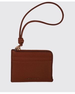 Michael Kors Grained Leather Credit Card Holder - Brown