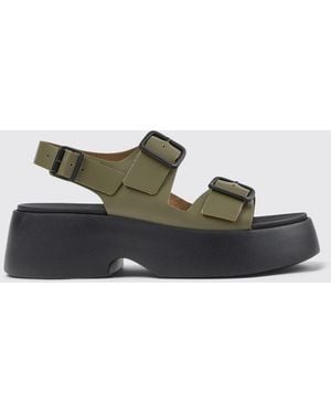 Camper Tasha Leather Sandals - Green