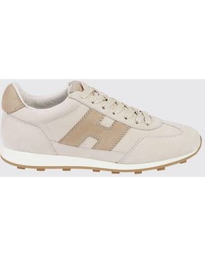 Hogan Baskets H727 En Cuir Et Nubuck Avec Semelle Intérieure En Mousse À Mémoire De Forme - Blanc