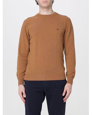 Brooksfield Wollpullover Mit Rundhalsausschnitt Mit Gerippten Bündchen - Blau