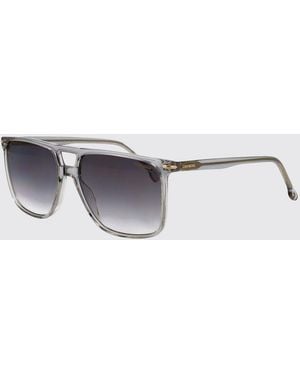 Carrera Aviator Acetate Sunglasses With Double Bridge And Smoked Lenses - White