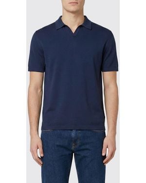 Dondup Cotton Knit Polo Shirt - Blue