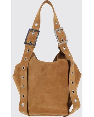 Dondup Leather Hobo Bag - Brown