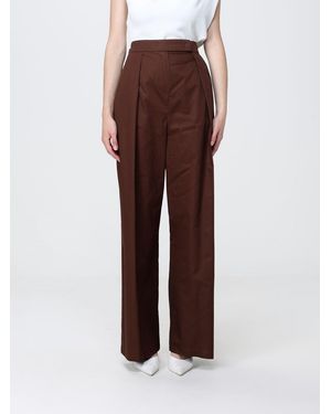 Hanita Pantalon Palazzo En Coton - Marron