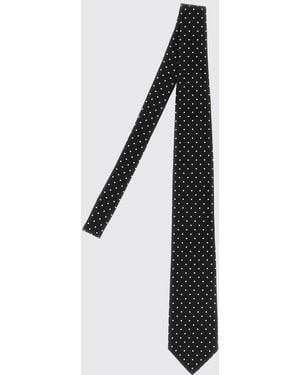 Tom Ford Polka Dot Jacquard Silk Tie - Black