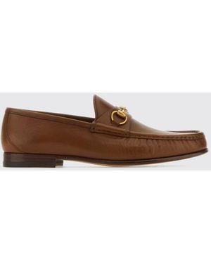 Gucci Horsebit 1953 Smooth Leather Loafers With-Tone Hardware - Brown