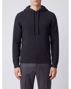 Roberto Collina Strick-Hoodie Aus Merinowolle Von - Blau