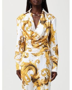 Versace Jeans Couture Printed Crepe Shirt - Metallic