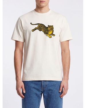 KENZO Graphic Print Cotton Crewneck T-Shirt - White