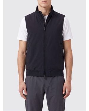 Rrd Montecristo Technical Fabric Waistcoat With High Neck - Blue