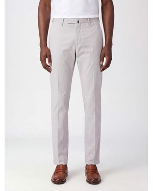 Incotex Slim Fit Stretch Cotton Chino Pants With Off-Centre Closure - Multicolor