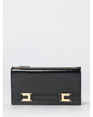 Elisabetta Franchi Faux Leather Wallet Bag - Gray