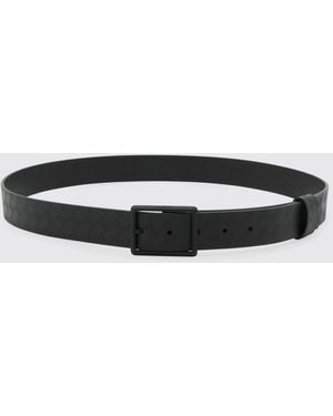 Montblanc Reversible Embossed Leather Belt With Engraved Pin Buckle - White