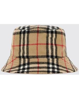 Burberry Sombrero De Pescador Reversible De Lana Con Motivo Vintage Check - Neutro