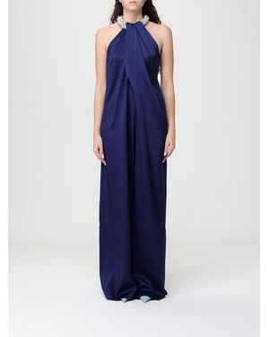 Stella McCartney Long Satin Dress - Blue