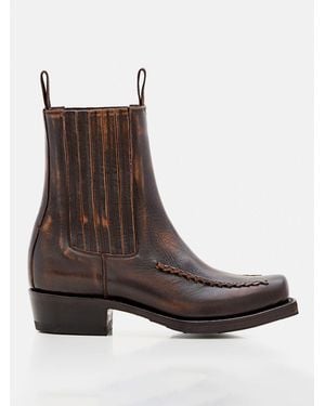 Hereu Flat Ankle Boots - Brown