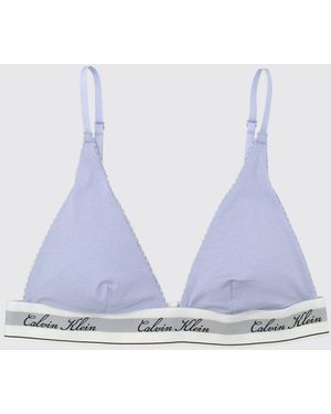 Calvin Klein Damen-Boxershorts Aus Baumwolle Und Modal Mit Logo-Bund - Blau