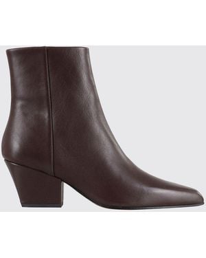 Paris Texas Flat Ankle Boots - Brown