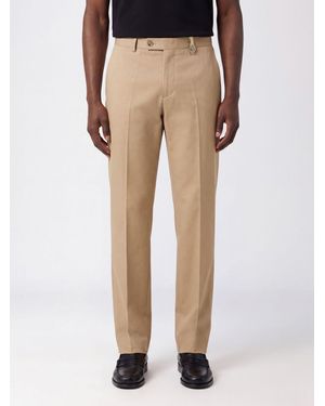 Philipp Plein Straight-Leg Cotton Chinos With Hexagon Logo Plaque - Natural