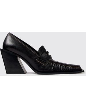 CAMPERLAB Escandalo Smooth Leather Loafers With Square Toe - Black