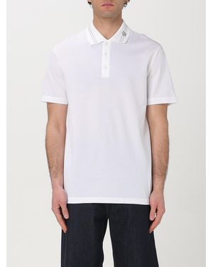 Versace Cotton Polo Shirt With Medusa Logo - White