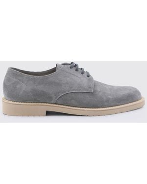 Brunello Cucinelli Suede Derby Shoes - White
