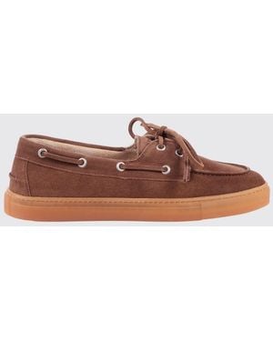 COPENHAGEN Paia Suede Boat Loafers - Brown