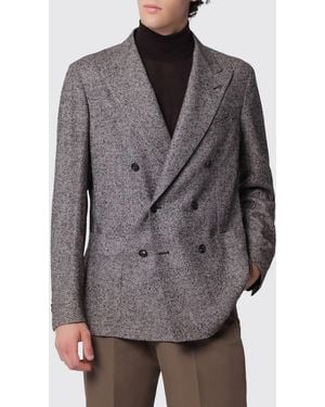 Tagliatore Double-Breasted Blazer - Gray