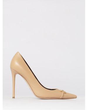 Elisabetta Franchi Leather Court Shoes - Natural