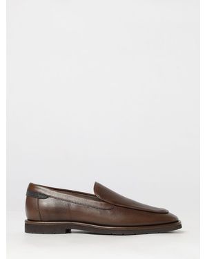 Brunello Cucinelli Smooth Calfskin Loafers With Monili Embellishment - Brown