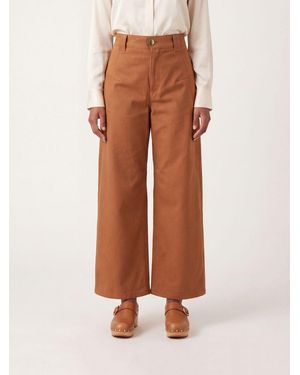 Chloé ChloÉ High-Waist Baumwollhose Mit Weitem Bein Und Schrägen Taschen - Pink
