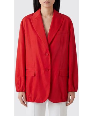 Fendi Viscose Single-Breasted Blazer - Red