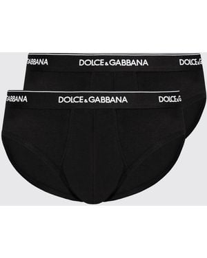 Dolce & Gabbana Dolce &Amp Gabbana Set Of 2 Stretch Cotton Briefs - Black