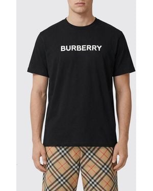 Burberry Cotton T-Shirt With Logo - Black