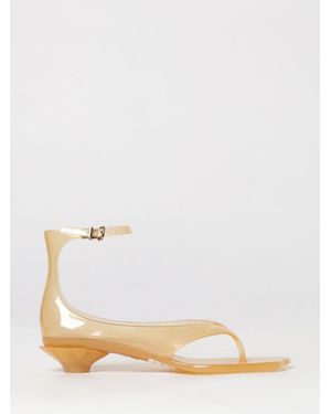 Chloé ChloÉ Jelly Pvc-Zehentrenner-Sandalen Mit Niedrigem Absatz Und Verstellbarem Riemen - Natur