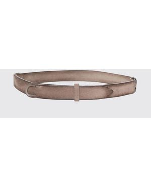 Orciani Nobuckle Suede Calfskin Leather Belt For - Multicolor