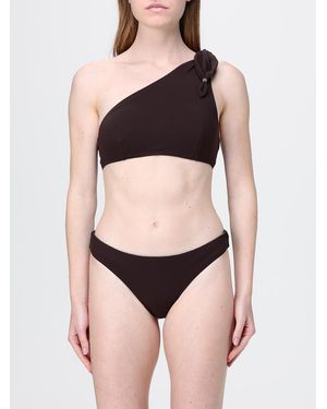 Brunello Cucinelli One Shoulder Bikini Top - Black