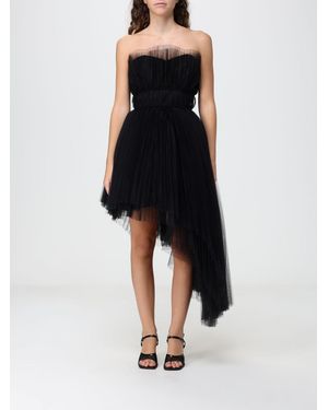 KARL LAGERFELD Vestido De Ceremonia Midi De Tul Con Hombros Descubiertos Y Bajo Asimétrico - Negro
