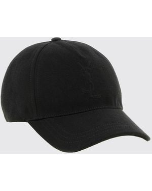 Saint Laurent Cassandre Cotton Twill Hat - Black
