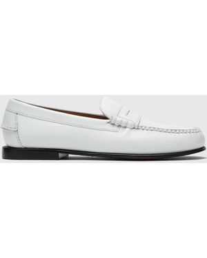 Sebago Danielle College-Style Smooth Leather Penny Loafers - White