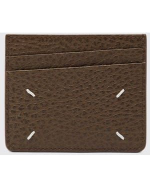 Maison Margiela Four Stitches Cowhide Card Holder With Six Slots - Brown