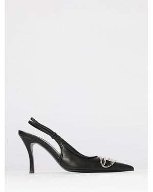 DIESEL D-Venus Nappa Slingback Court Shoes - White