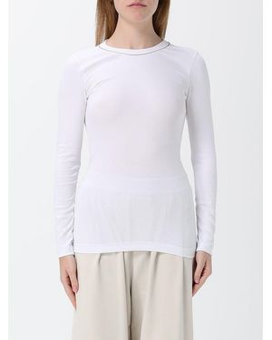 Brunello Cucinelli Langarm-T-Shirt Aus Baumwolle Mit Monili-Verzierung - Weiß