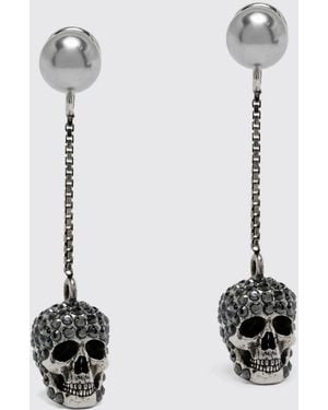 McQueen Orecchini Skull - Bianco