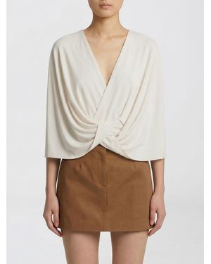 Alaïa Viscose Bodysuit Blouse - Natural